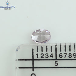 0.22 CT Oval Shape Natural Diamond Pink Color I1 Clarity (4.30 MM)