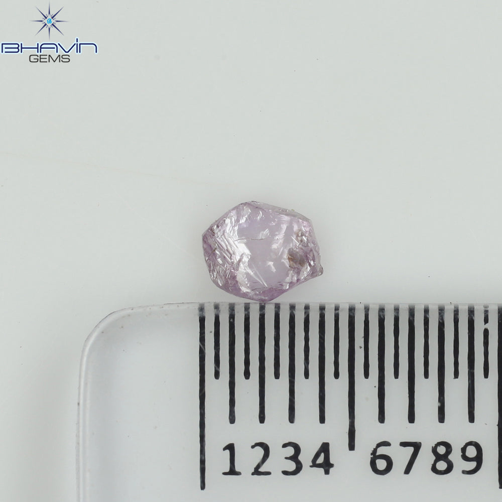 0.18 CT Rough Shape Natural Diamond Pink Color VS2 Clarity (3.83 MM)