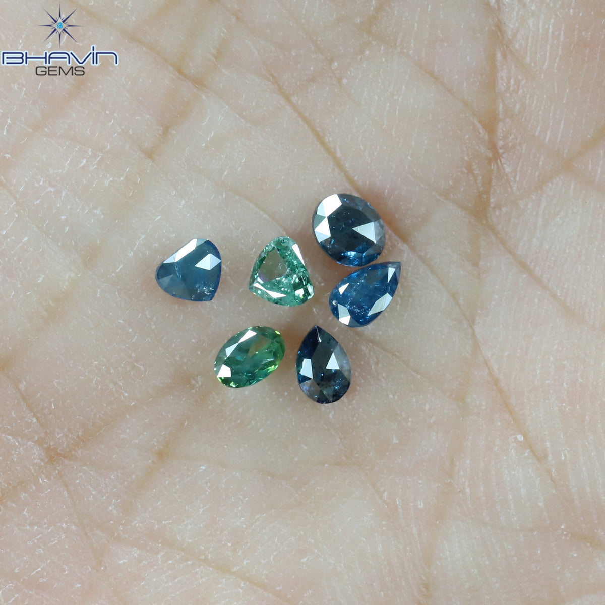 0.49 CT/6 PCS ミックスダイヤモンド 天然ダイヤモンド ミックスダイヤモンド I2 クラリティ (3.85 MM)