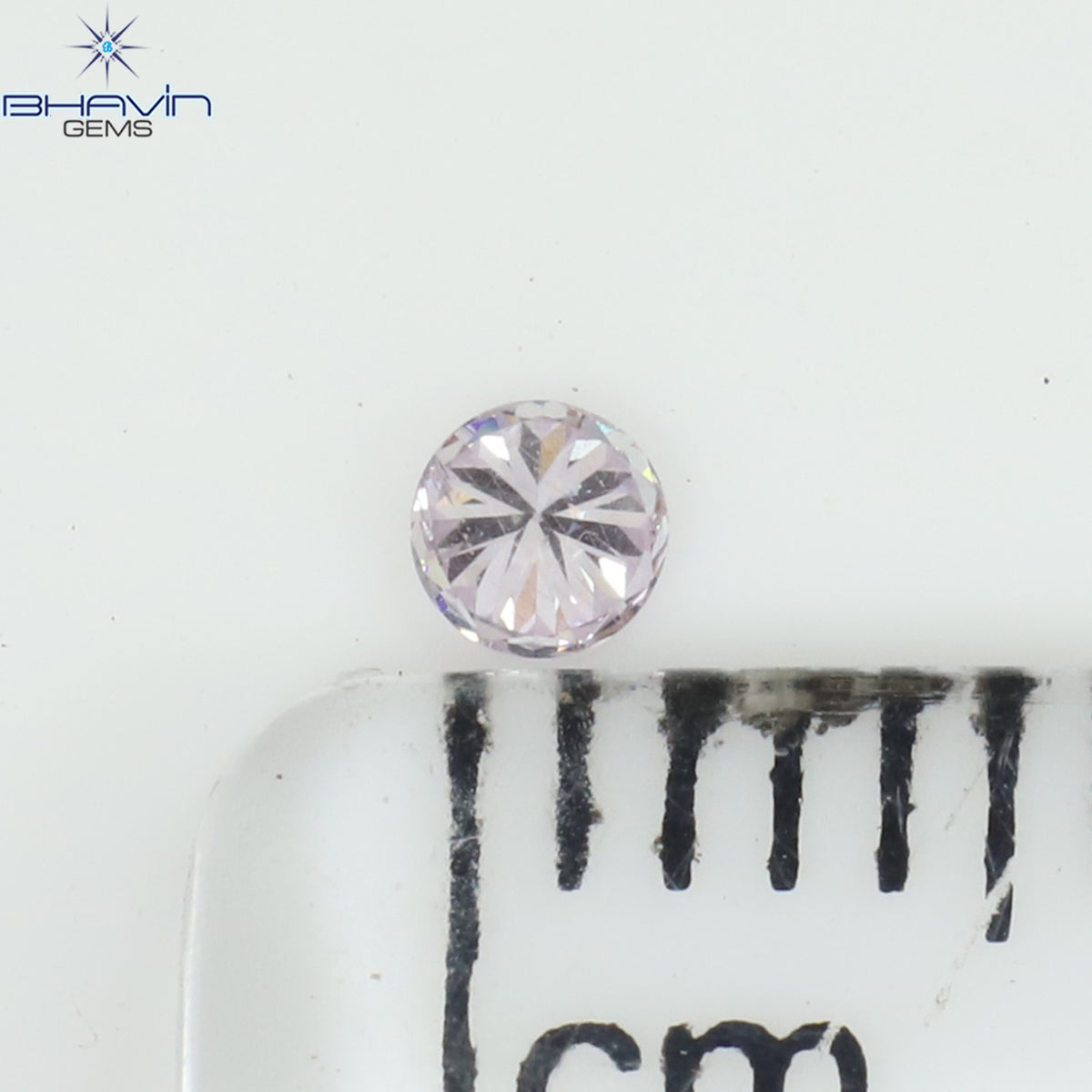 0.05 CT ラウンド シェイプ ナチュラル ダイヤモンド ピンク (アーガイル) カラー SI2 クラリティ (2.36 MM)