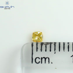 0.20 CT クッション シェイプ ナチュラル ルース ダイヤモンド グリーン カラー VS1 クラリティ (3.38 MM)