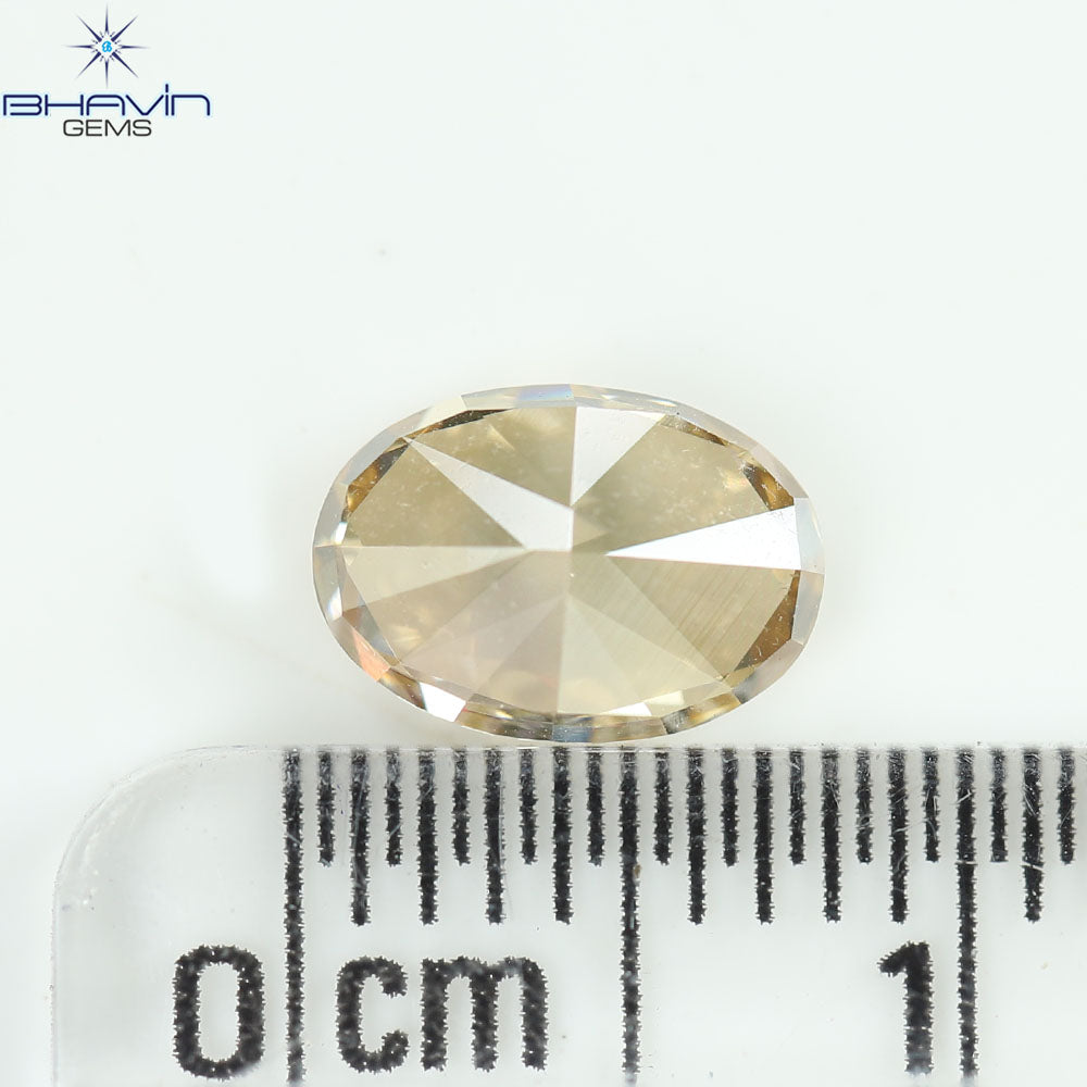 1.21 CT Oval Diamond Natural Brown Color VS1 Clarity (7.57 MM)