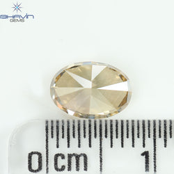 1.21 CT Oval Diamond Natural Brown Color VS1 Clarity (7.57 MM)