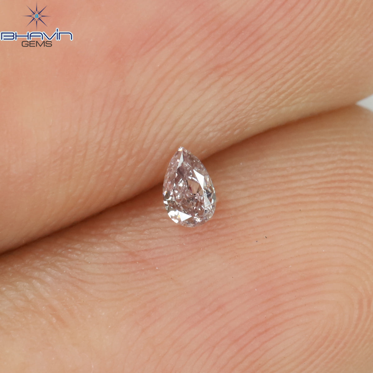 0.06 CT Natural Pear Diamond Pink Color Clarity SI2 (3.14 MM)
