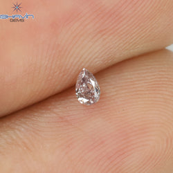 0.06 CT Pear Shape Natural Diamond Pink Color SI2 Clarity (3.14 MM)