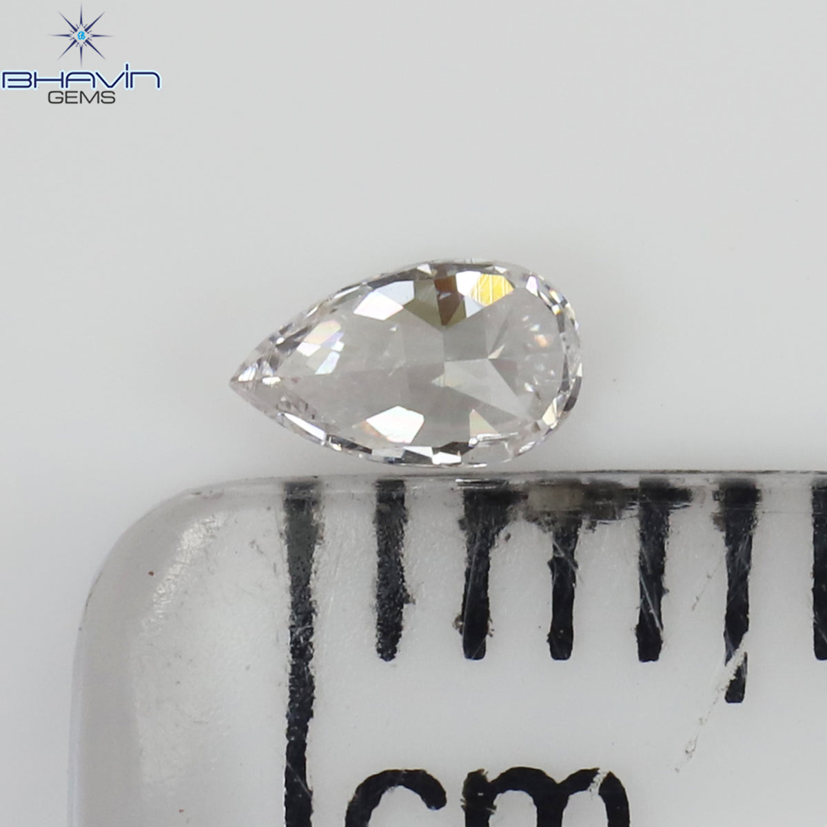 0.08 CT ペアシェイプ ナチュラル ダイヤモンド ピンク色 VS1 クラリティ (3.45 MM)