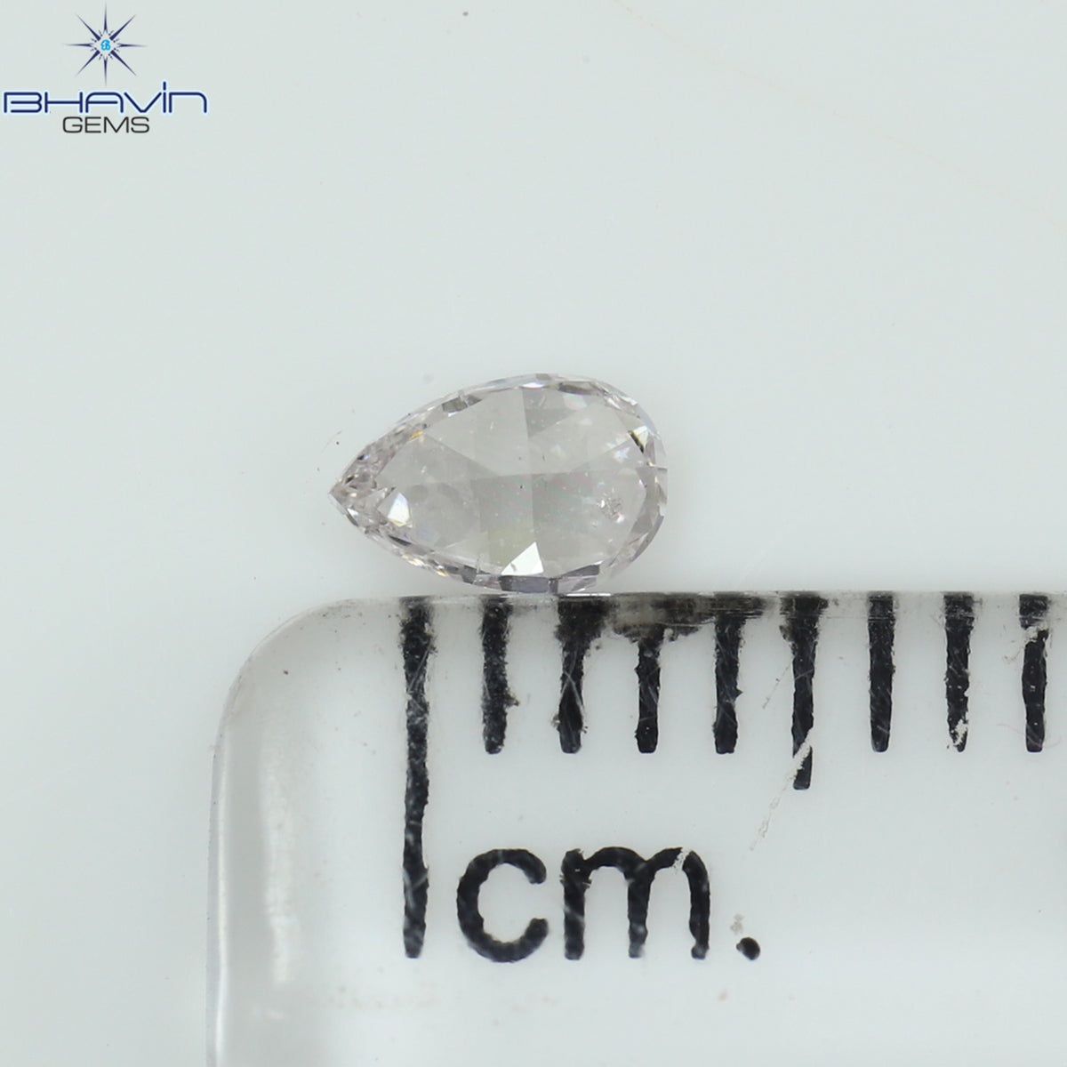 0.17 CT Pear Shape Natural Diamond Pink Color SI1 Clarity (4.40 MM)