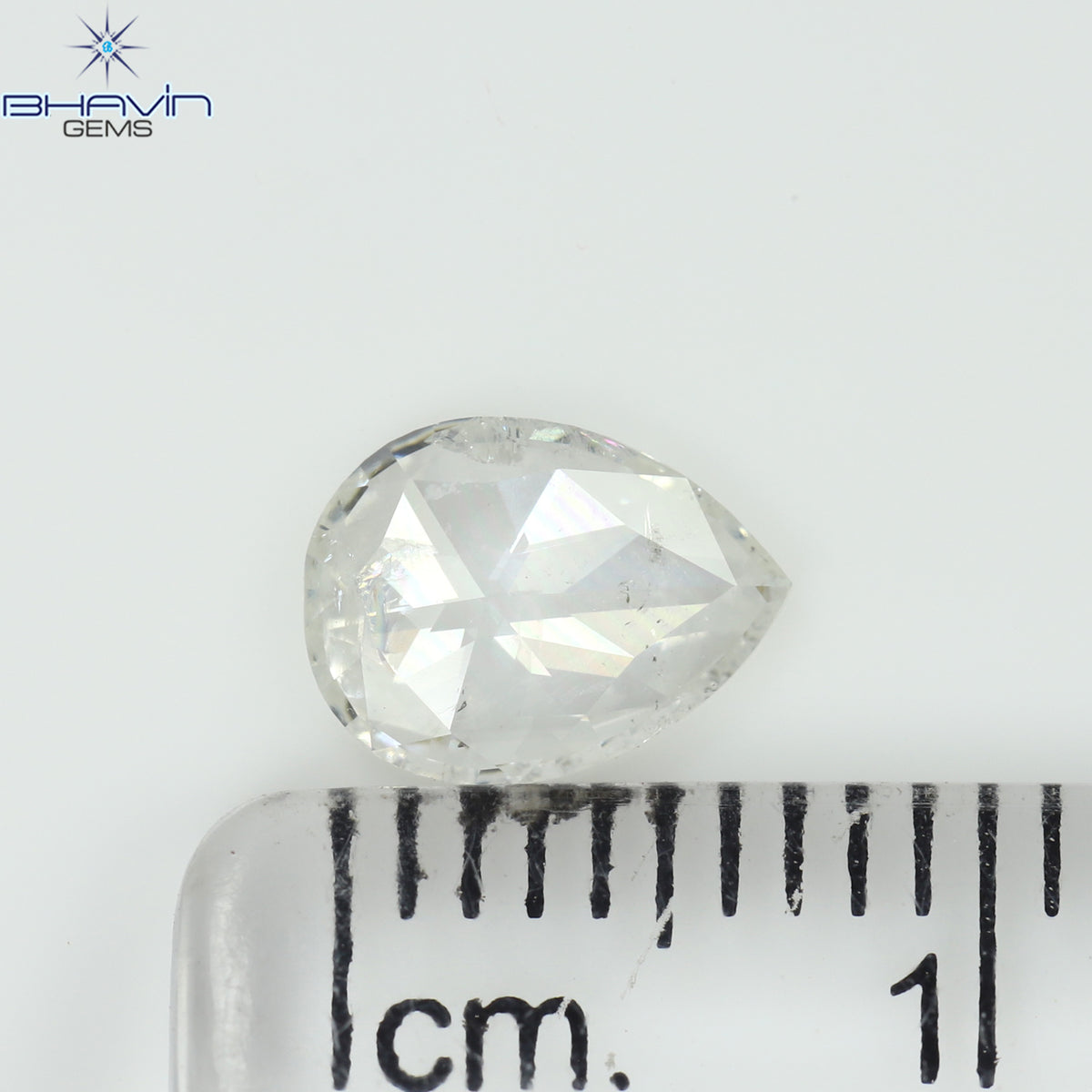 0.67 CT ペアシェイプ 天然ダイヤモンド ホワイトカラー SI2 クラリティ (7.60 MM)