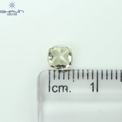 1.00 CT Cushion Shape Natural Diamond Yellow Color VVS1 Clarity (5.23 MM)