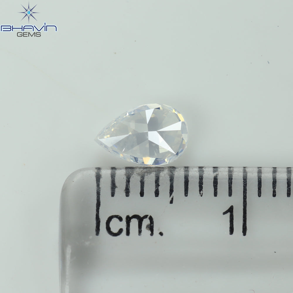 0.51 CT Pear Shape Natural Diamond White Color VS2 Clarity (6.51 MM)