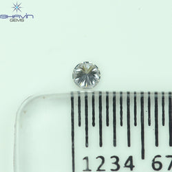 0.03 CT Round Cut Natural Diamond Grey Blue Color VS2 Clarity