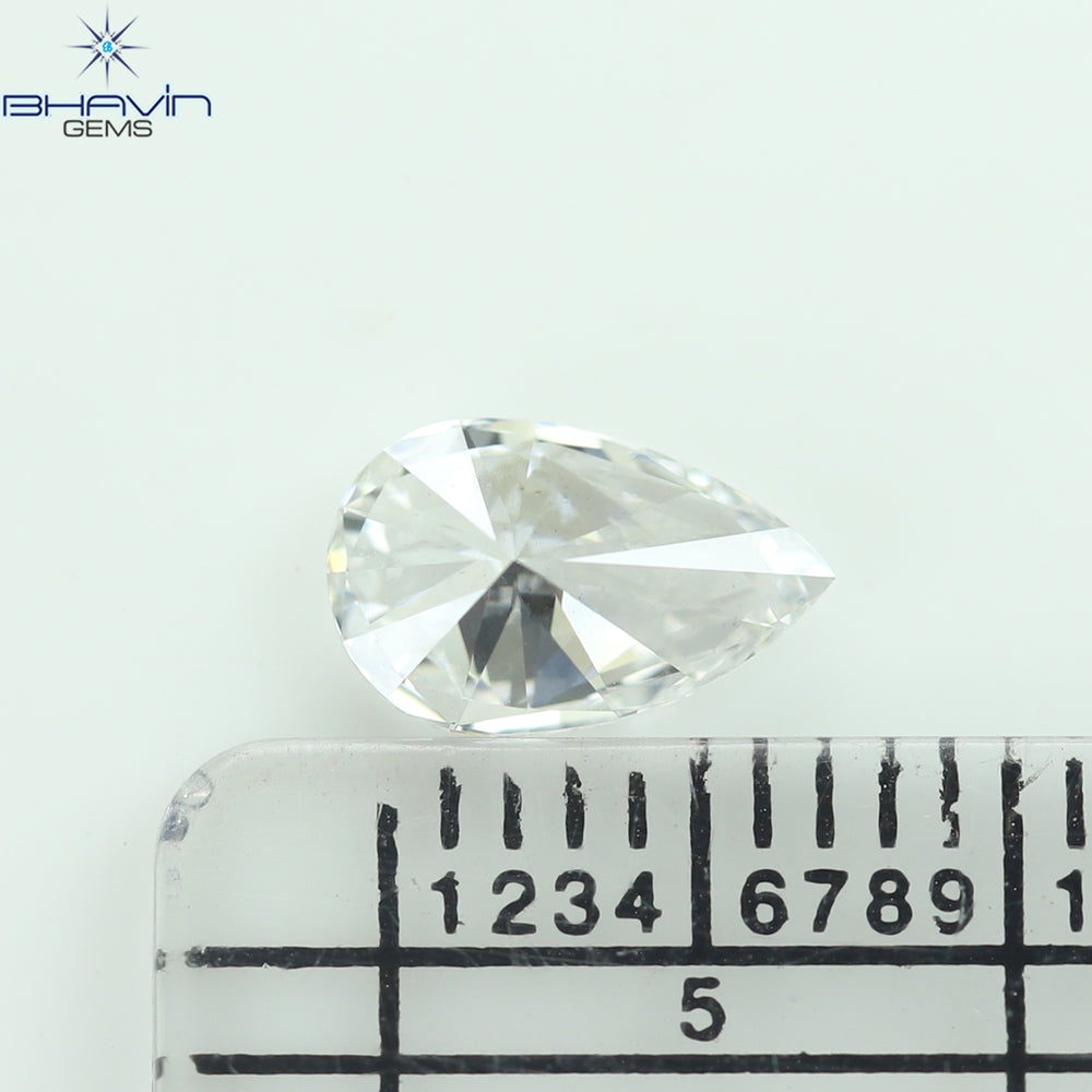 0.83 CT Pear Diamond Enhanced White (D) Color VVS1 Clarity (8.16 MM)
