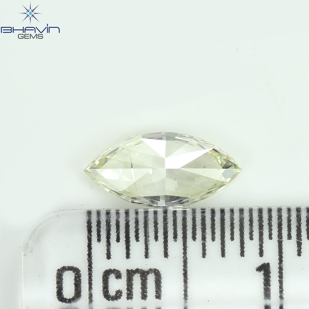 0.57 CT Marquise Diamond Natural Yellow Color SI1 Clarity (8.33 MM)