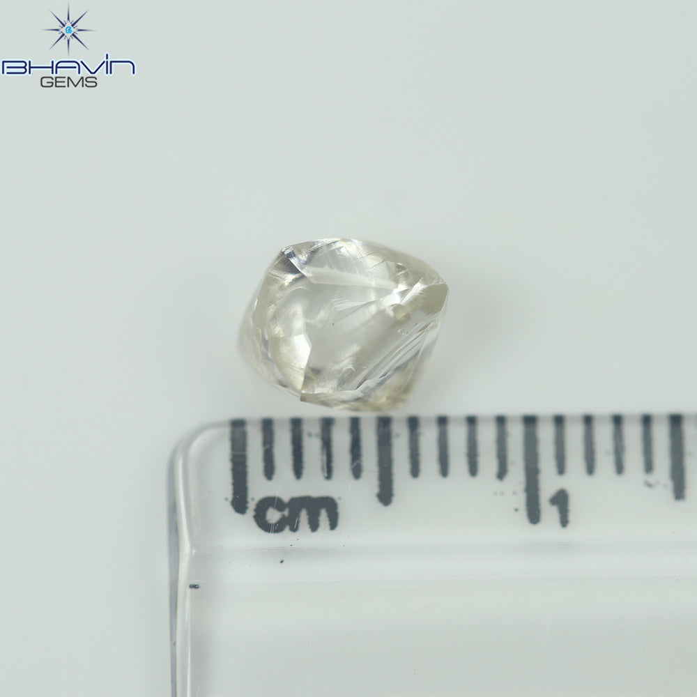2.45 CT Rough Shape Natural Diamond White Color VS2 Clarity (6.68 MM)