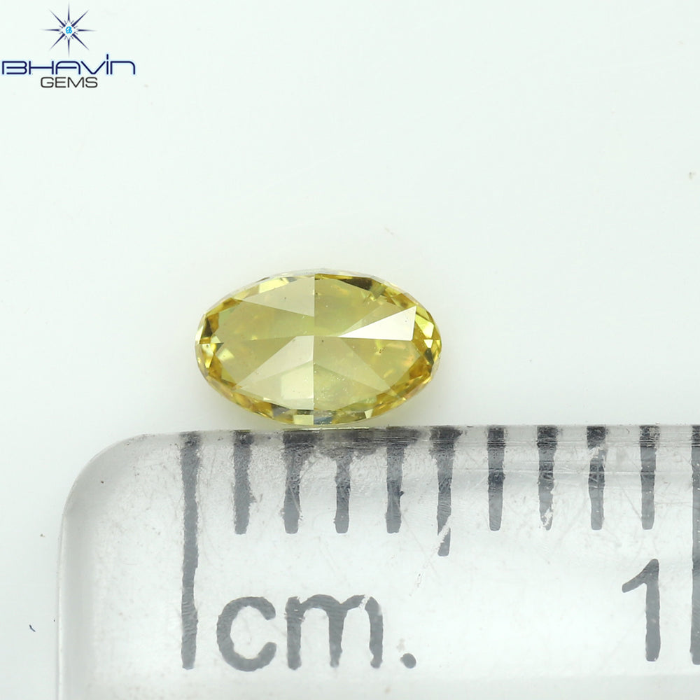 0.25 CT Oval Shape Natural Diamond Orange Color SI1 Clarity (4.83 MM)