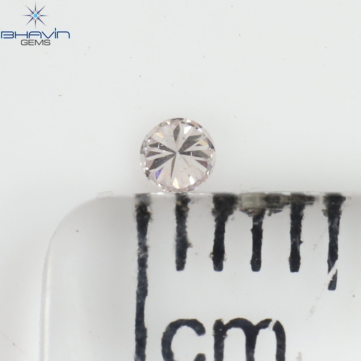 0.05 CT Natural Round Diamond Pink Color Clarity VS2 (2.43 MM)