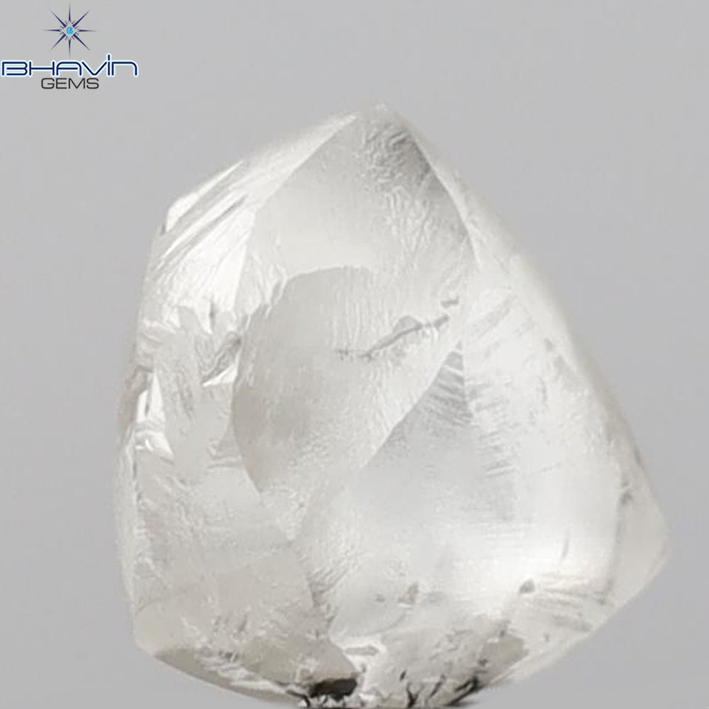 2.09 CT Rough Shape Natural Diamond White Color SI1 Clarity (7.90 MM)