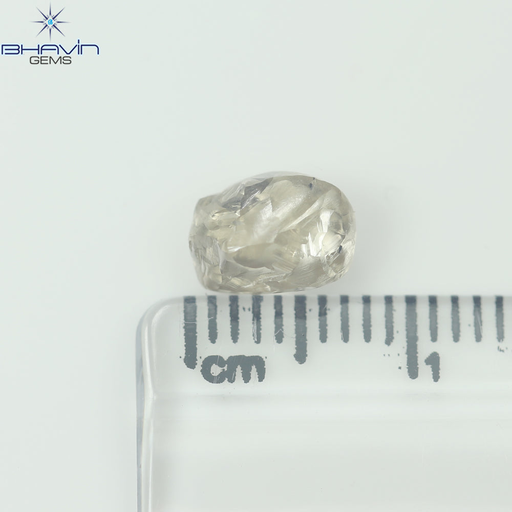 1.84 CT Rough Shape Natural Diamond Brown Color VS1 Clarity (7.66  MM)