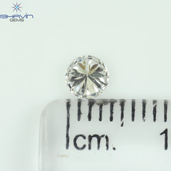 0.09 CT ラウンド ローズ カット シェイプ 天然ダイヤモンド グリーンがかったブルー カラー SI1 クラリティ (4.00 MM)