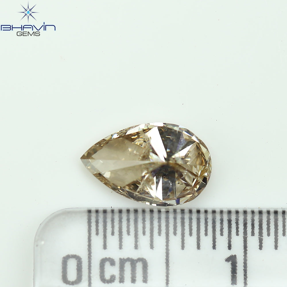 0.12 CT ペアシェイプ ナチュラル ダイヤモンド ピンク色 SI2 クラリティ (3.99 MM)