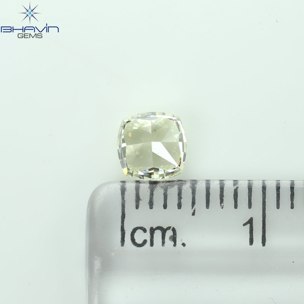 0.76 CT Cushion Shape Natural Diamond Yellow Color VVS1 Clarity (4.92 MM)