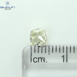 0.76 CT Cushion Shape Natural Diamond Yellow Color VVS1 Clarity (4.92 MM)