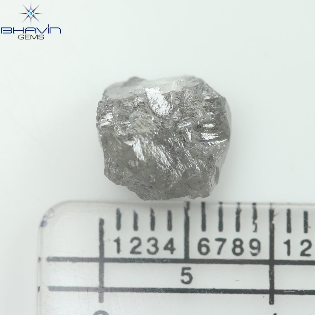 2.52 CT Rough Shape Natural Diamond Salt And Pepper Color (7.88 MM)