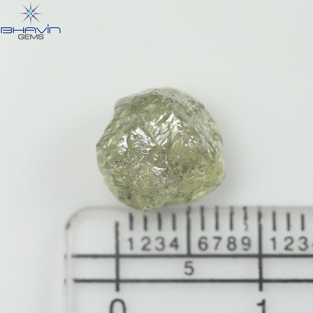 4.49 CT Rough Shape Natural Diamond Yellow Color I3 Clarity (8.93 MM)
