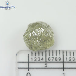 4.49 CT Rough Shape Natural Diamond Yellow Color I3 Clarity (8.93 MM)