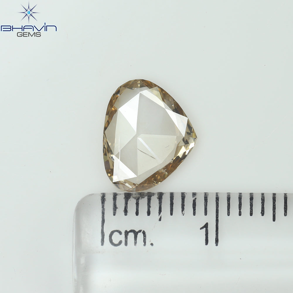 1.26 CT Heart Shape Natural Diamond Brown Color SI1 Clarity (10.03 MM)