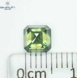 1.00 CT Natural Emerald Diamond Enhanced Bluish Green Color Clarity SI (5.34 MM)