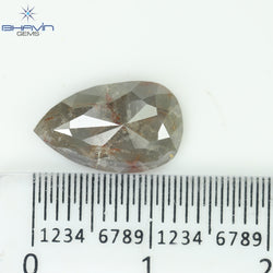 2.78 CT Pear Shape Natural Loose Diamond Salt And Pepper Color I3 Clarity (12.68 MM)