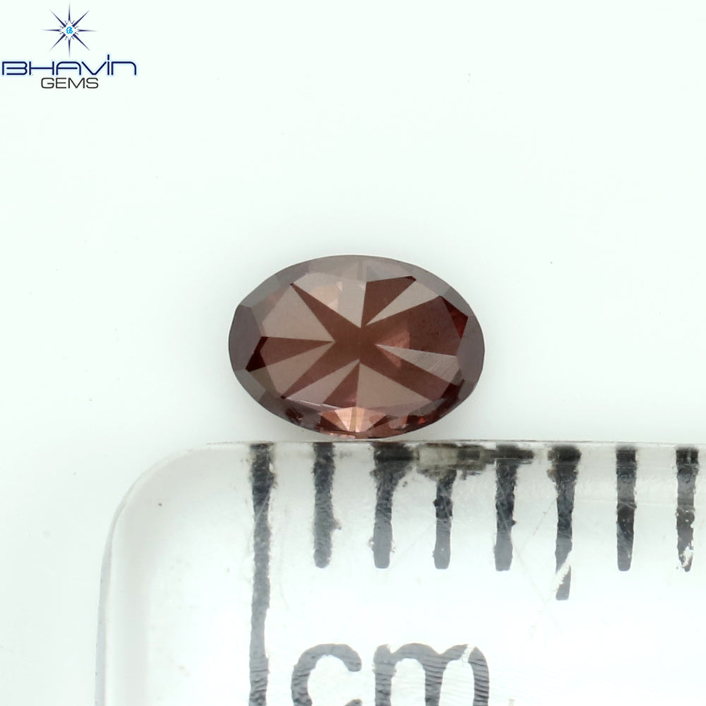 0.12 CT オーバルシェイプ 天然ダイヤモンド 強化ピンク色 SI1 クラリティ (3.62 MM)