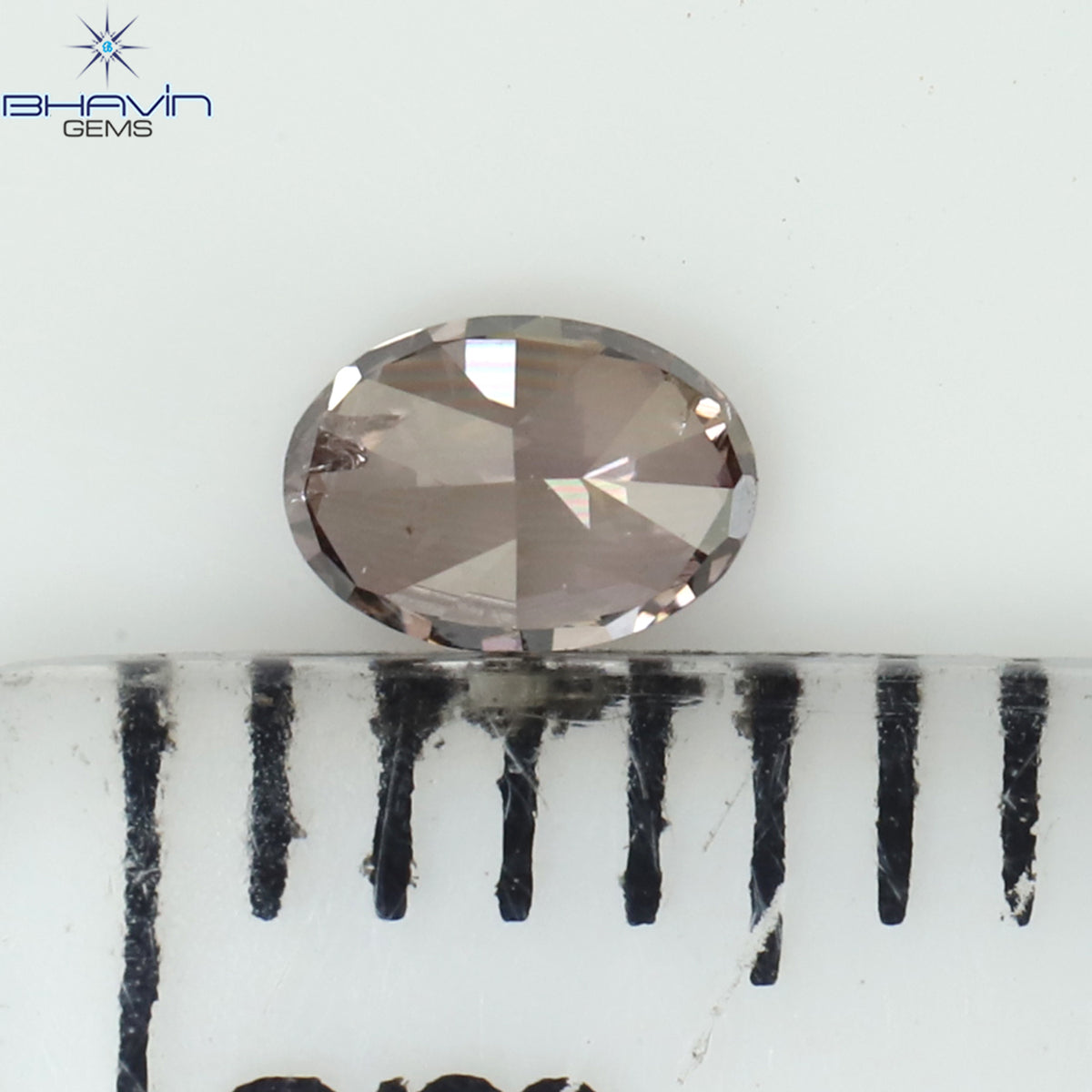 0.15 CT Natural Oval Diamond Pink Color Clarity SI1 (3.84 MM)