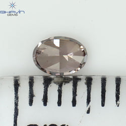 0.15 CT Oval Shape Natural Diamond Pink Color SI1 Clarity (3.84 MM)