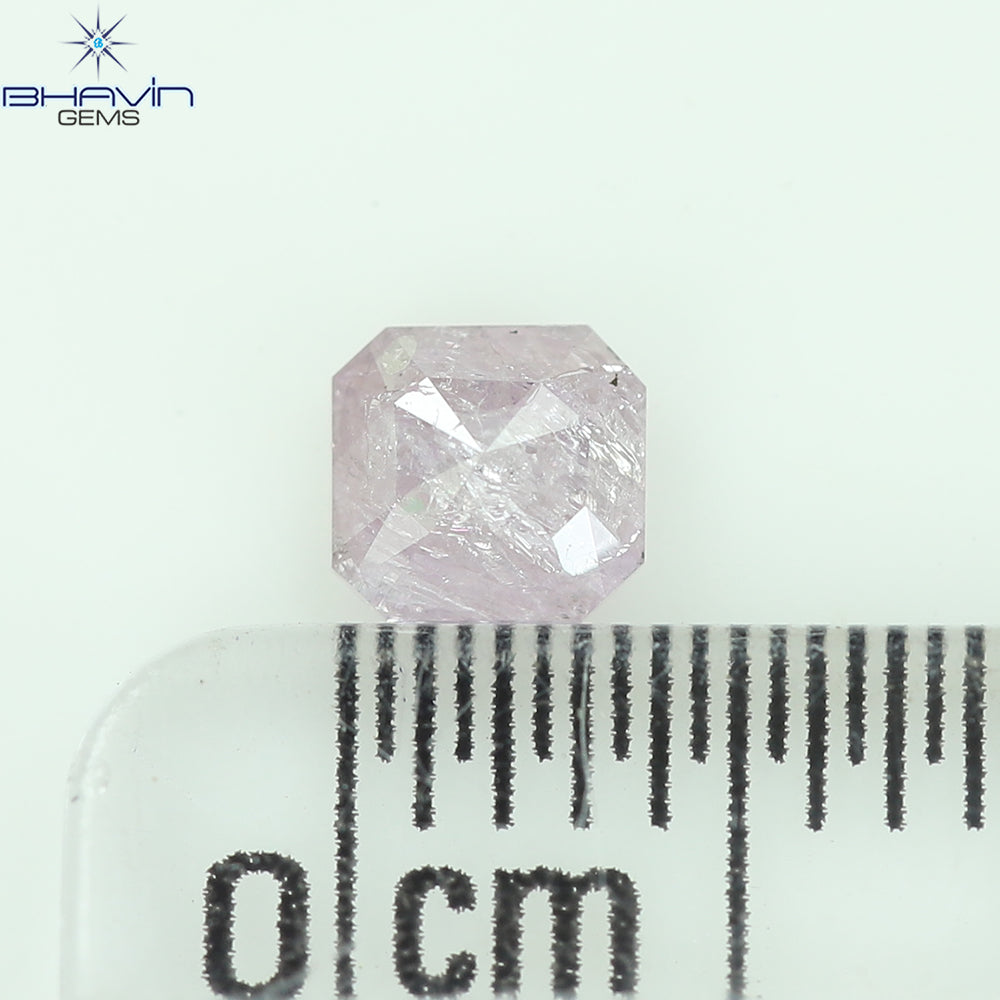 0.33 CT Radiant Diamond Natural Pink Color I3 Clarity (4.05 MM)