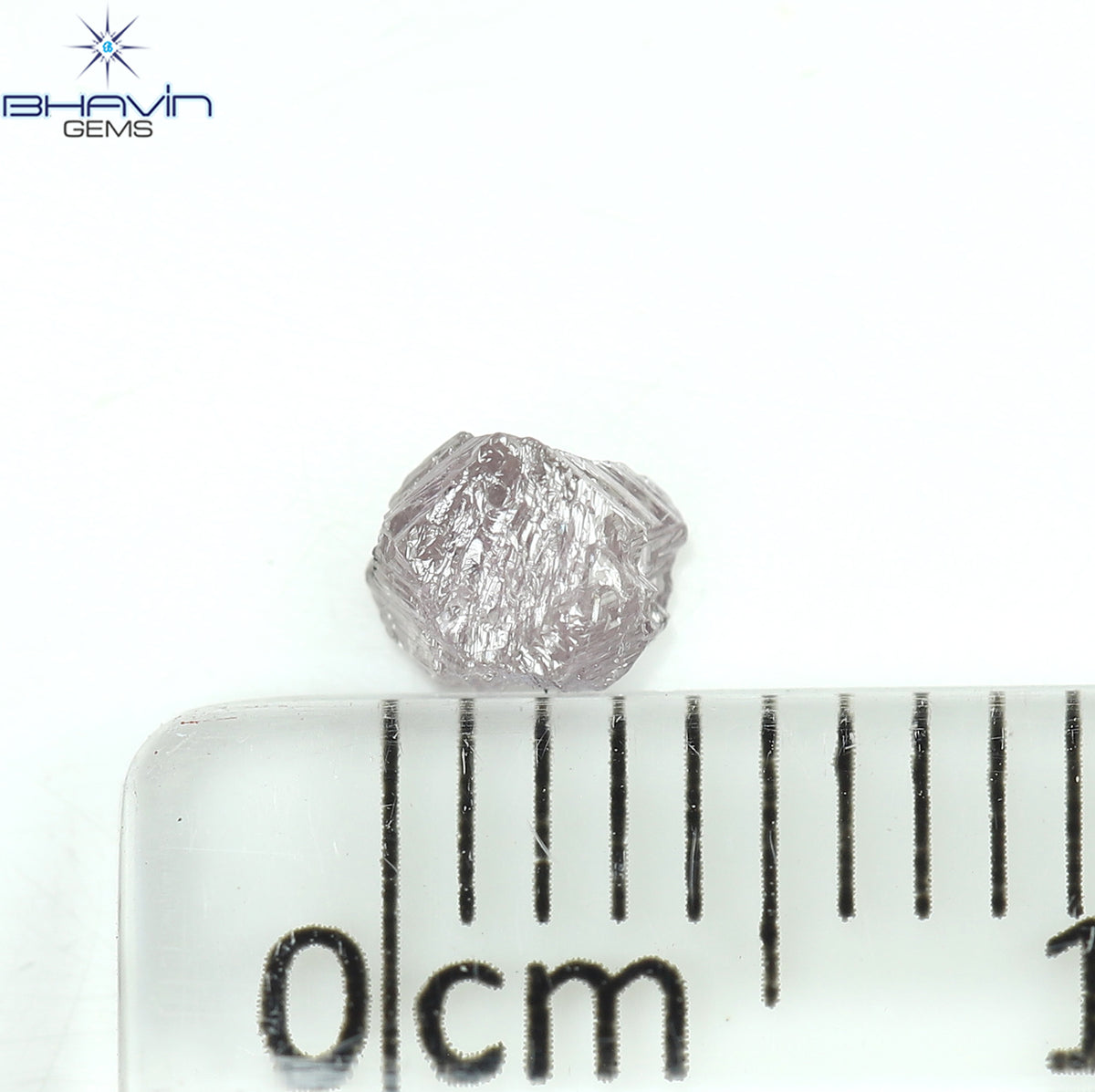 0.37 CT Natural Rough Diamond Pink Color Clarity SI (4.24 MM)