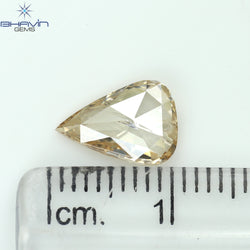 1.28 CT Pear Shape Natural Diamond Orange Brown Color I2 Clarity (9.91 MM)