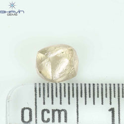 1.08 CT Rough Shape Natural Diamond Brown Color VSI Clarity (5.09 MM)