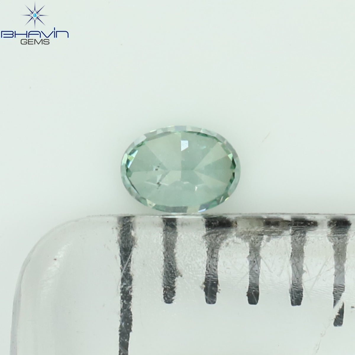 0.06 CT Natural Oval Diamond Enhanced Vivid Green Color Clarity VS1 (2.80 MM)