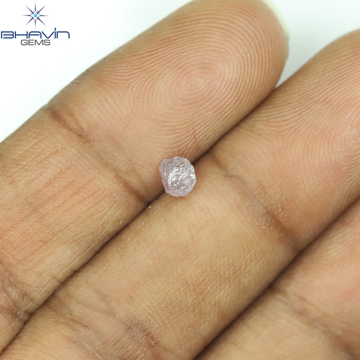 0.37 CT Natural Rough Diamond Pink Color Clarity SI (4.24 MM)
