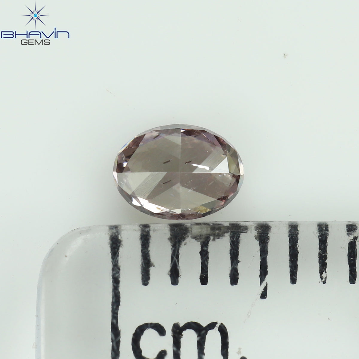 GIA認定 0.26 CT オーバルシェイプ 天然ダイヤモンド ブラウンピンクカラー I2 クラリティ (4.42 MM)