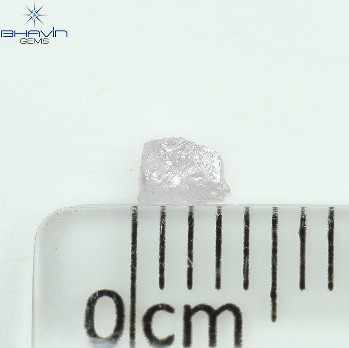 0.11 CT Natural Rough Diamond Pink Color Clarity VS (3.41 MM)