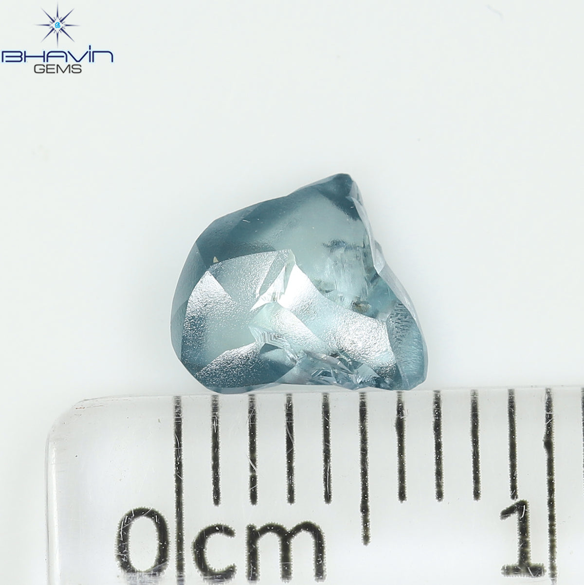 1.00 CT Natural Rough Diamond Enhanced Blue Color Clarity VS (7.13 MM)