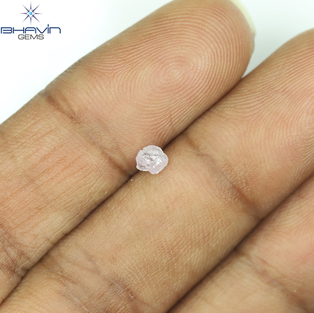0.25 CT Natural Rough Diamond Pink Color Clarity SI (3.70 MM)
