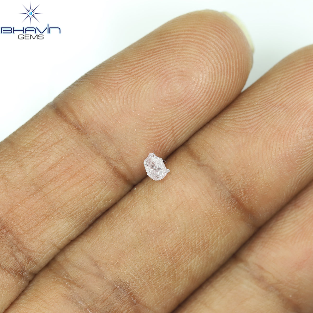 0.11 CT Natural Rough Diamond Pink Color Clarity VS (3.41 MM)