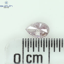0.24 CT Pear Diamond Natural Pink Color I3 Clarity (4.63 MM)