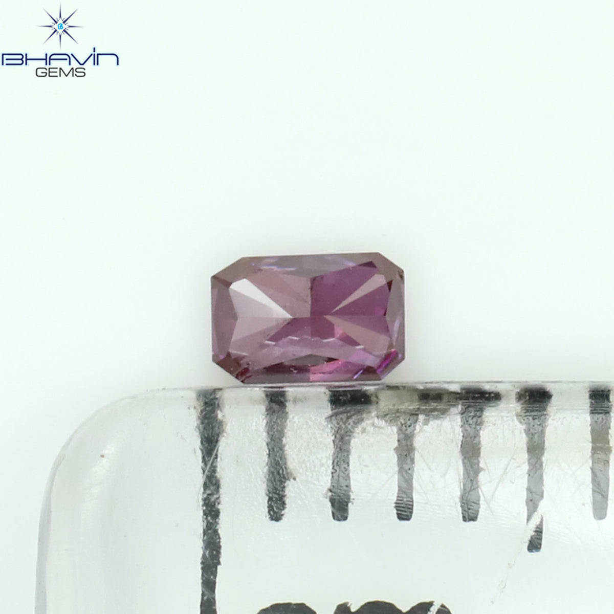 0.08 CT Natural Radiant Diamond Enhanced Pink Color Clarity SI1 (2.97 MM)