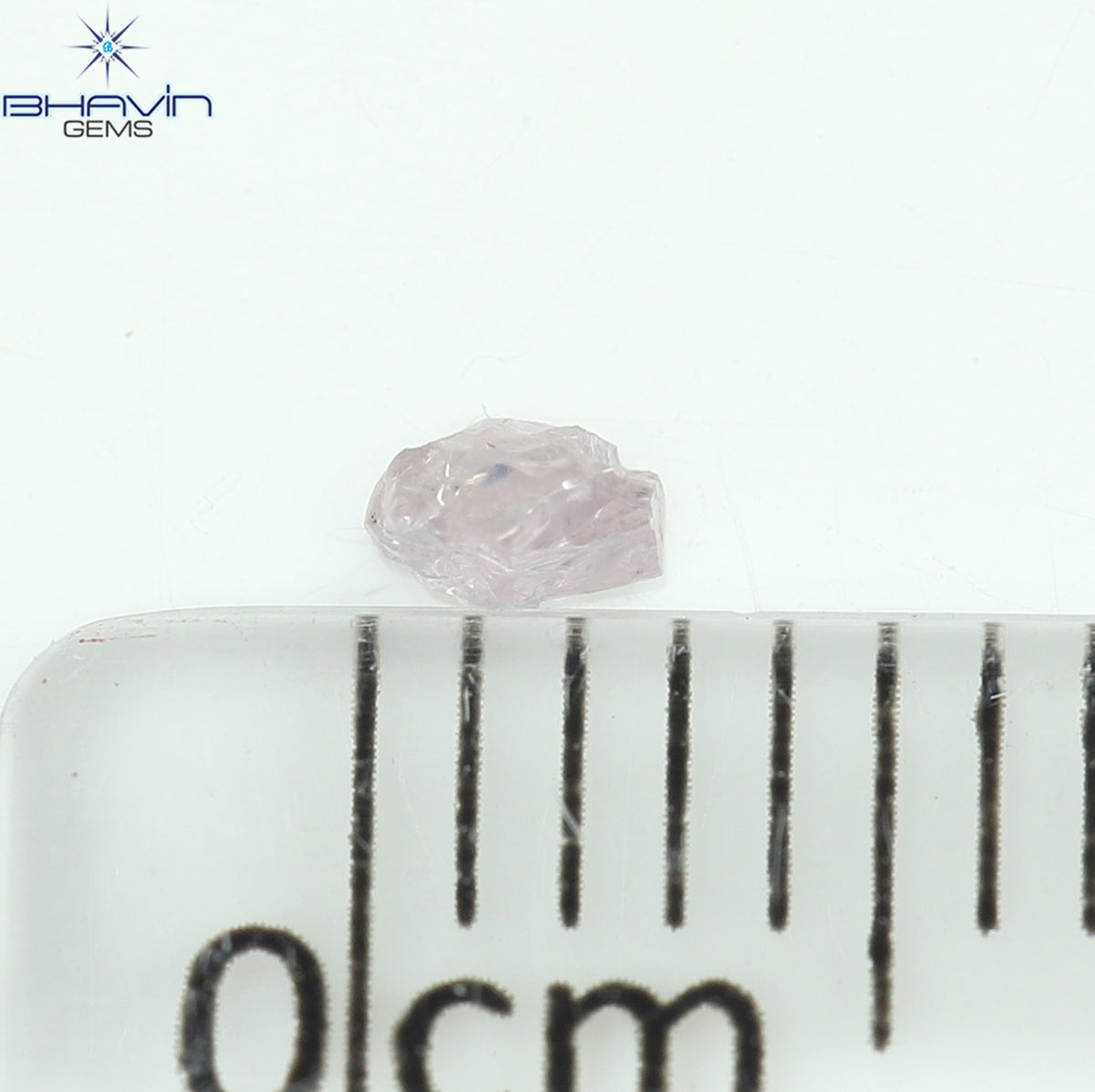 0.08 CT Natural Rough Diamond Pink Color Clarity VS (2.91 MM)