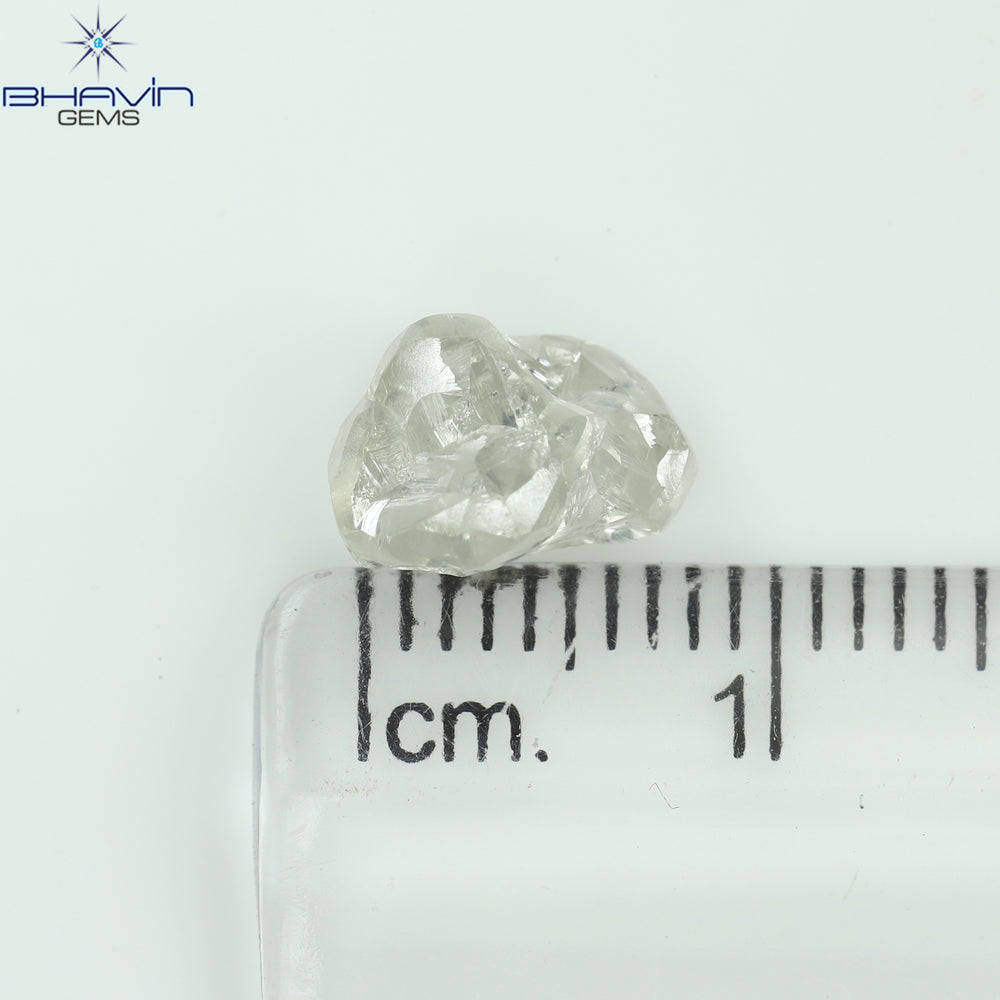 2.02 CT Rough Shape Natural Diamond White Color VS1 Clarity (8.98 MM)